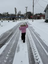 Alexis-Wingard-girl-in-pink-running-on-road